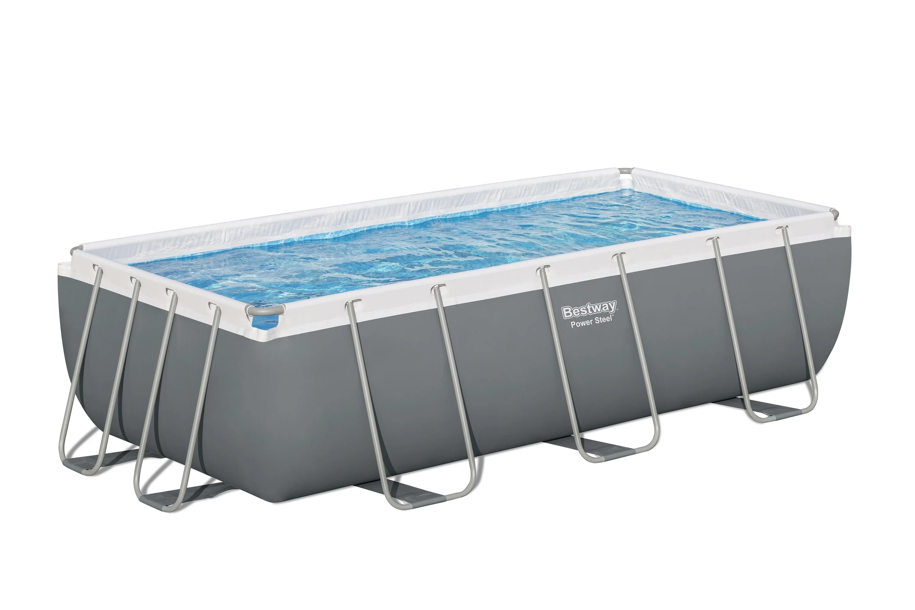 Bestway 56442 Power Steel® 13'3" x 6'7" x 39.5"/4.04m x 2.01m x 1.00m Rectangular PVC swimming Pool - Image 6
