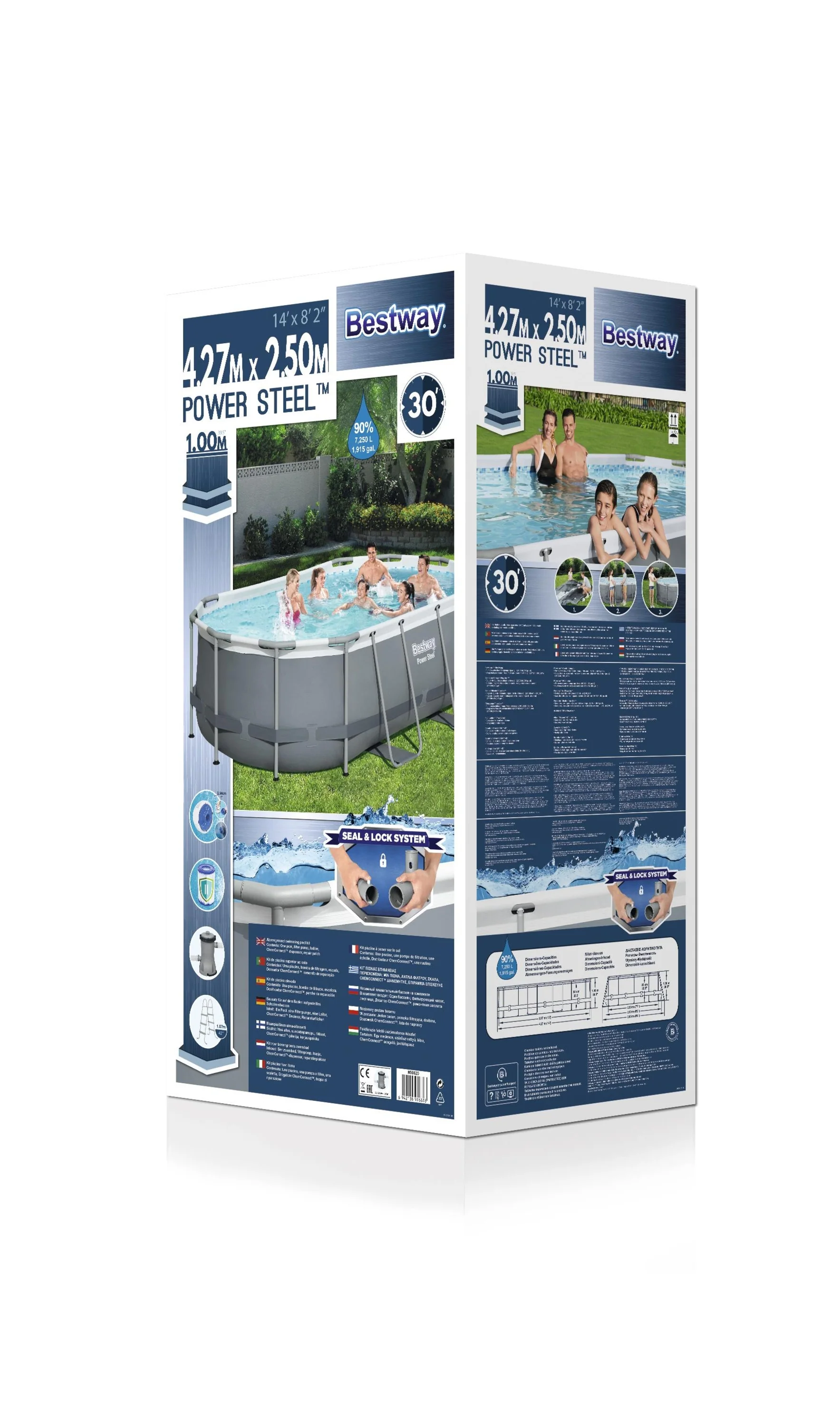 56620 Power Steel® 14' x 8'2" x 39.5"/4.27m x 2.50m x 1.00m Oval Pool Set - Image 10